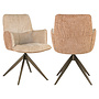 Eetkamerstoel Chase ginger jacquard swivel