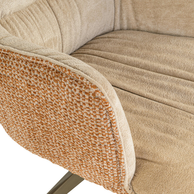 Eetkamerstoel Chase ginger jacquard swivel