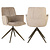 Eetkamerstoel Chase cream blockweave swivel