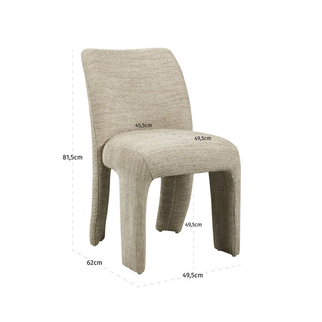 Eetkamerstoel Maya natural softweave (Set of 2)