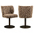 Eetkamerstoel Fiona brown labyrinth swivel