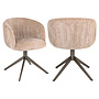 Eetkamerstoel Cassi sand soft swivel