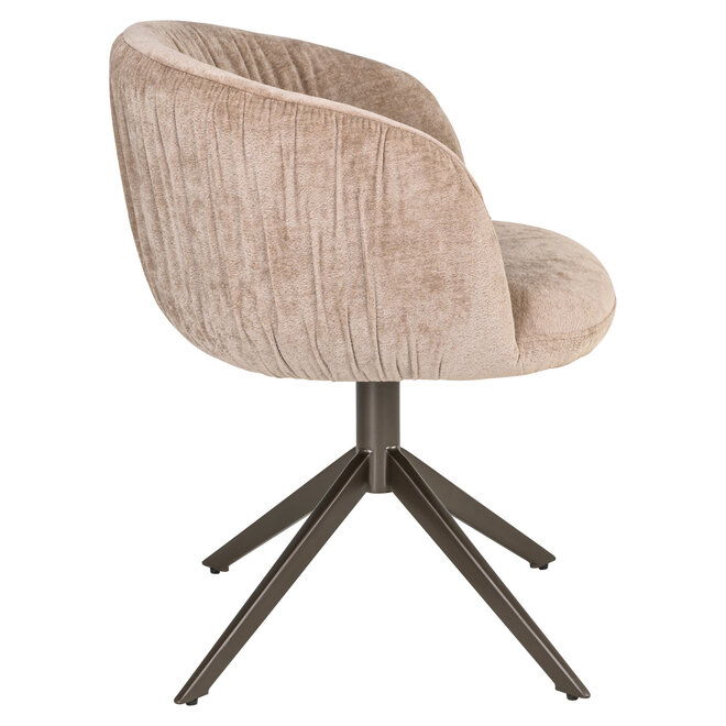 Eetkamerstoel Cassi sand soft swivel