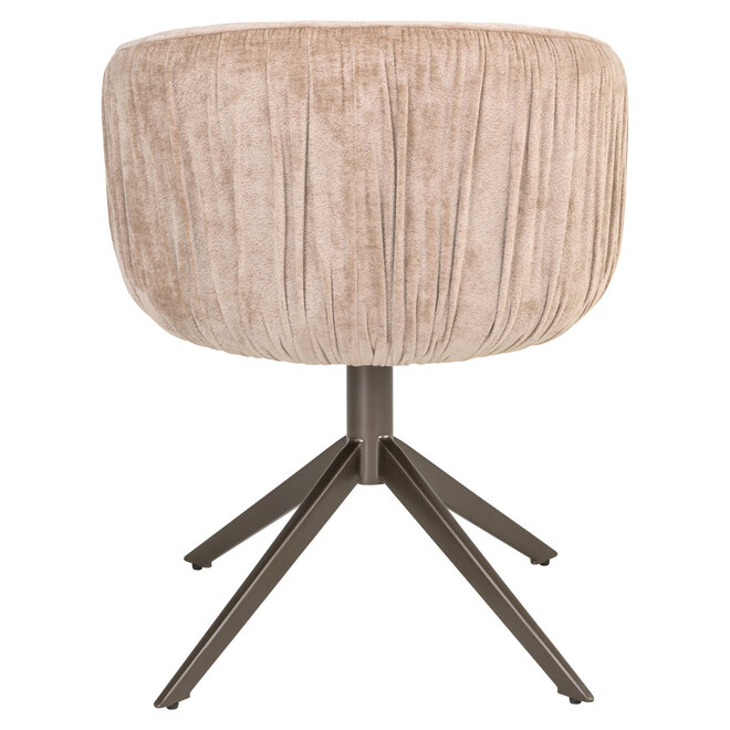 Eetkamerstoel Cassi sand soft swivel