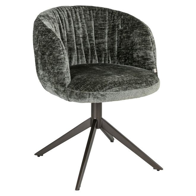 Eetkamerstoel Cassi sage chenille swivel