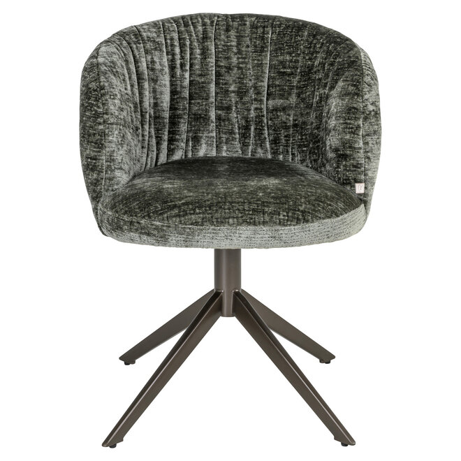 Eetkamerstoel Cassi sage chenille swivel