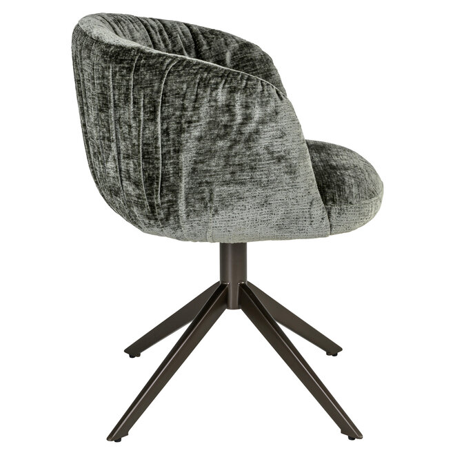 Eetkamerstoel Cassi sage chenille swivel