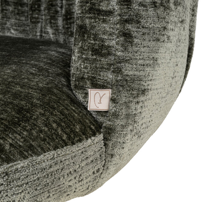 Eetkamerstoel Cassi sage chenille swivel