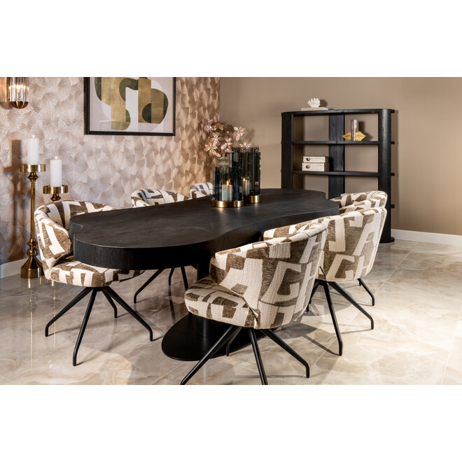 Eetkamerstoel Milly biscotti swivel