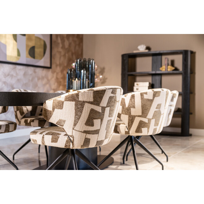Eetkamerstoel Milly biscotti swivel