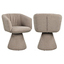 Eetkamerstoel Madeline mocca chunky swivel