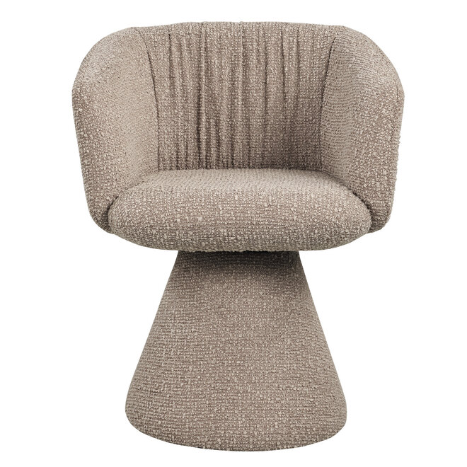 Eetkamerstoel Madeline mocca chunky swivel