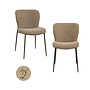 Eetkamerstoel Odarby brown tweed fire retardant (Set of 2)