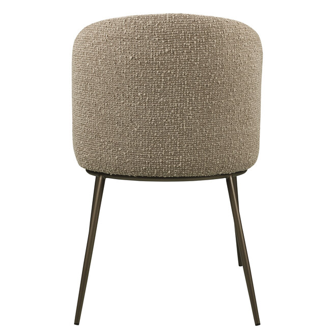 Eetkamerstoel Elvi mocca chunky fire retardant (Set of 2)