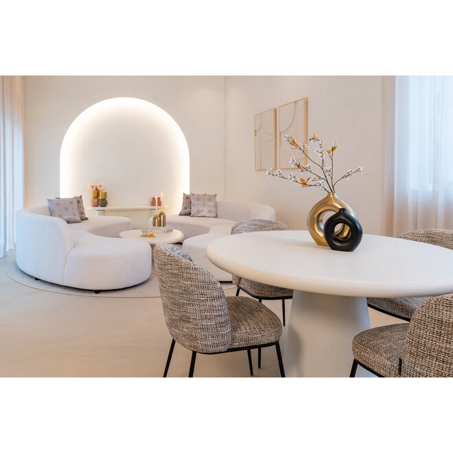 Eetkamerstoel Elvi mocca chunky fire retardant (Set of 2)