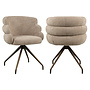Eetkamerstoel Kayla mocca boldweave swivel