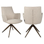 Eetkamerstoel Dakota natural chunky swivel with arm