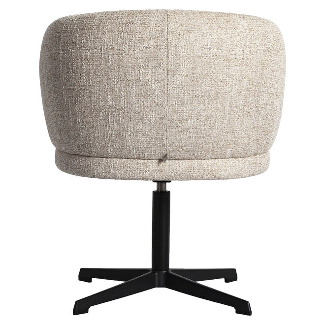 Eetkamerstoel Dinan cream tweed fire retardant - swivel