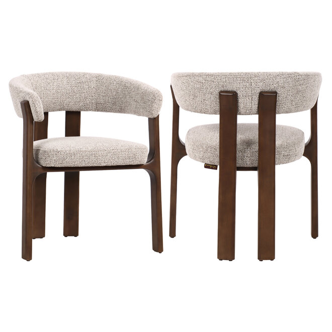 Eetkamerstoel Contigo mocca fancy