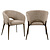 Eetkamerstoel Kenzi mocca linear fire retardant