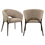 Eetkamerstoel Kenzi mocca linear fire retardant