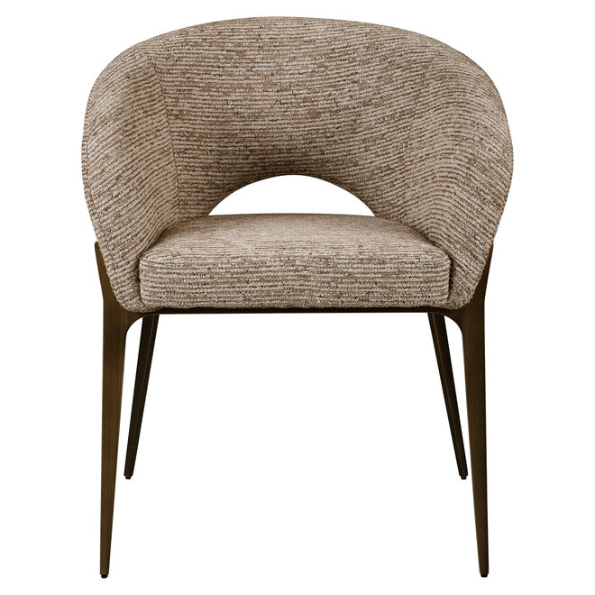 Eetkamerstoel Kenzi mocca linear fire retardant