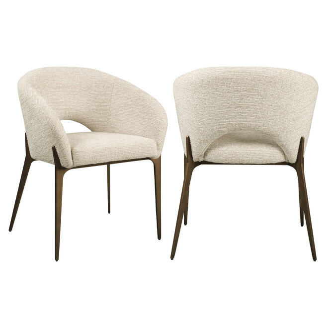 Eetkamerstoel Kenzi natural linear fire retardant