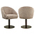Eetkamerstoel Beverly mocca linear swivel