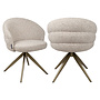 Eetkamerstoel Zendaya cayenne brown swivel fire retardant