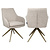 Eetkamerstoel Lisonne cayenne brown swivel fire retardant