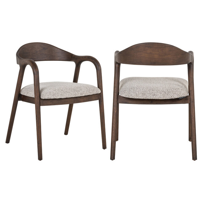 Eetkamerstoel Mihara mocca fancy fire retardant