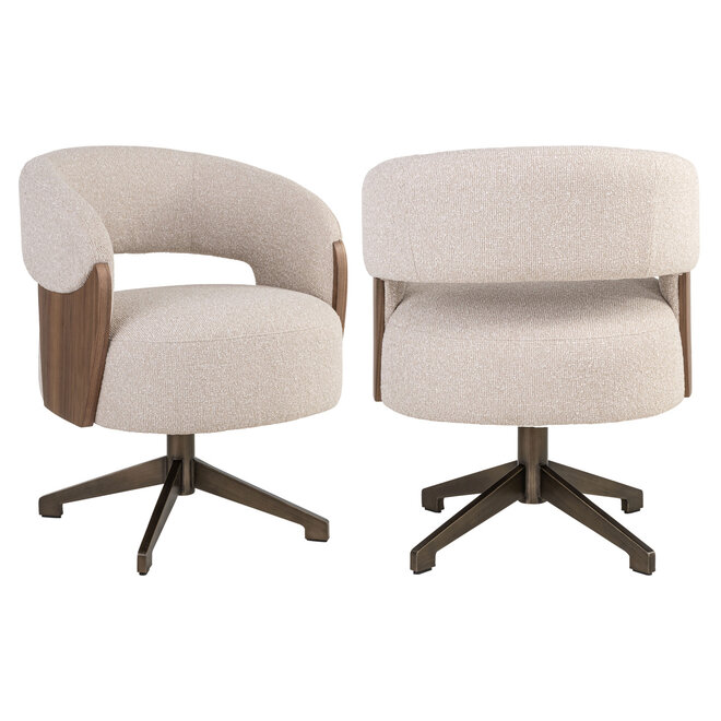 Eetkamerstoel Pollux lodge desert walnut - swivel