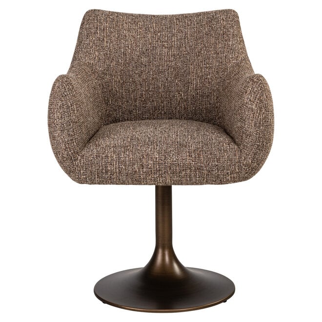 Eetkamerstoel Aldo brown tweed swivel