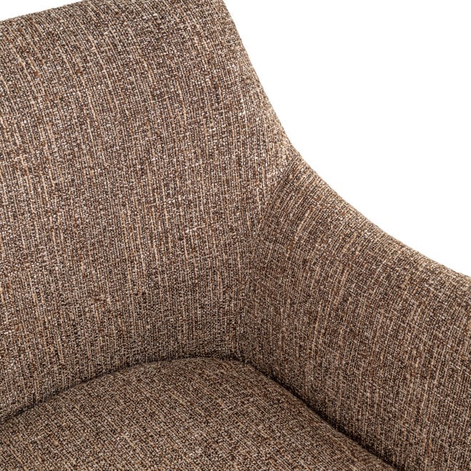 Eetkamerstoel Aldo brown tweed swivel