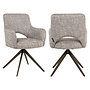 Eetkamerstoel Ginerva earth tweed swivel