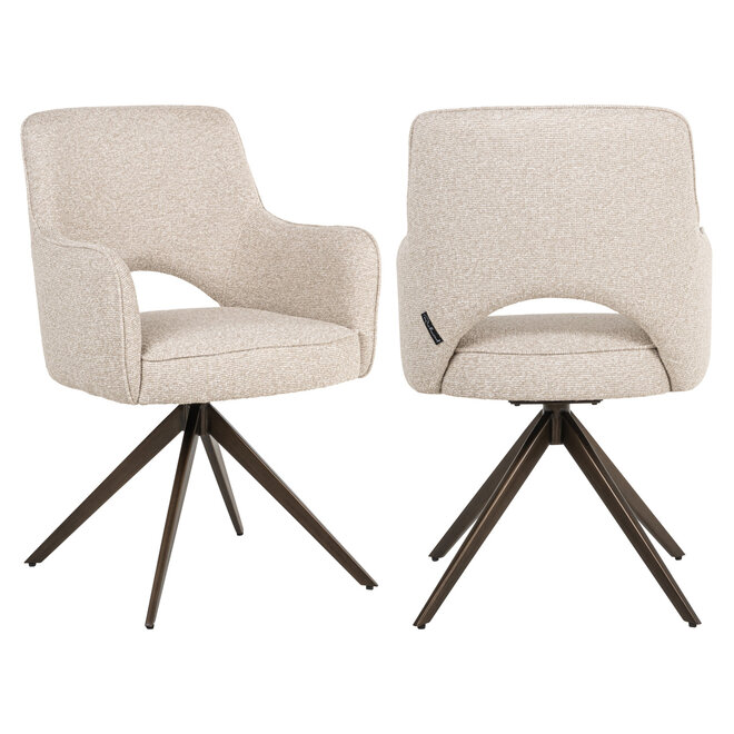 Eetkamerstoel Ginerva biscotti swivel
