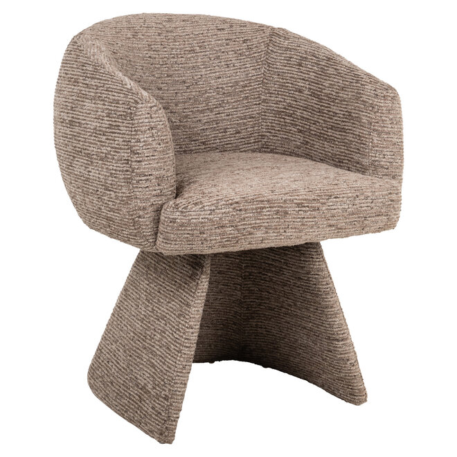 Eetkamerstoel Quiriro mocca linear swivel