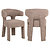 Eetkamerstoel Nerio mocca linear