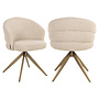 Eetkamerstoel Zendaya biscotti swivel fire retardant