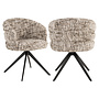 Eetkamerstoel Serenity brown omara swivel fire retardant