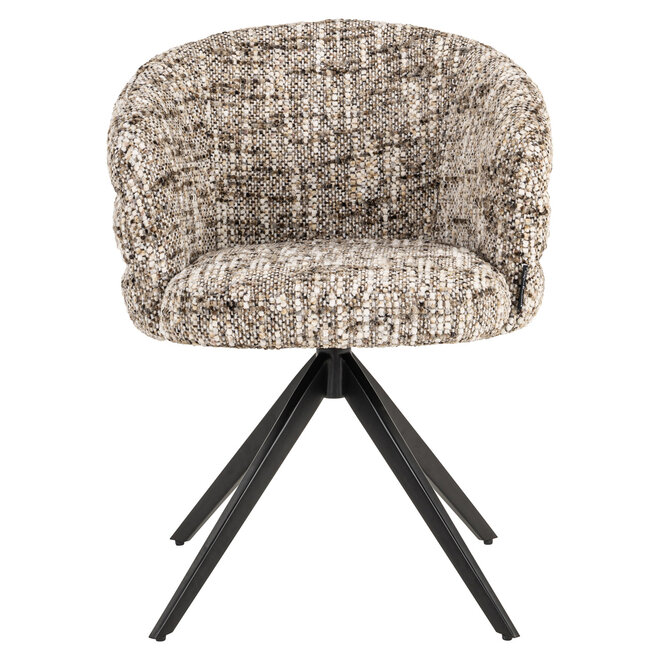 Eetkamerstoel Serenity brown omara swivel fire retardant