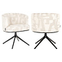 Eetkamerstoel Cheyenne beige graffic swivel