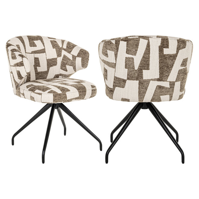 Eetkamerstoel Milly moss graffic swivel