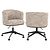 Eetkamerstoel Rochenne trendy nature swivel on wheels