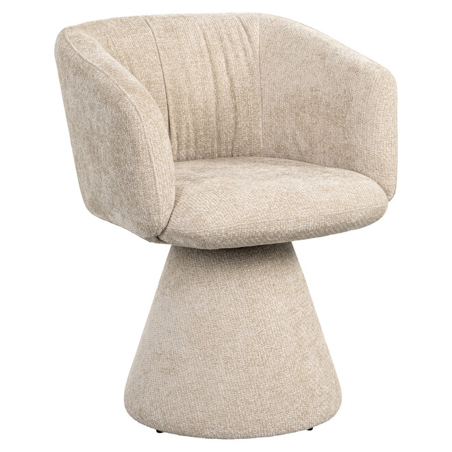 Eetkamerstoel Madeline cream unicorn swivel