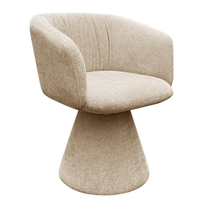 Eetkamerstoel Madeline cream unicorn swivel