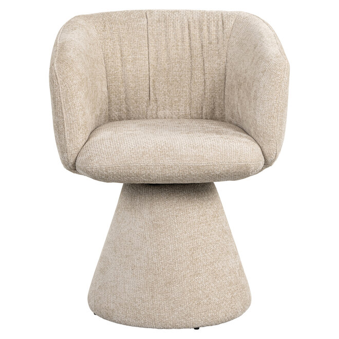 Eetkamerstoel Madeline cream unicorn swivel