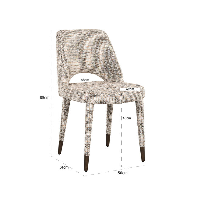 Eetkamerstoel Cecilia trendy nature (Set of 2)