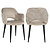 Eetkamerstoel Giovanna trendy nature / khaki velvet fire retardant
