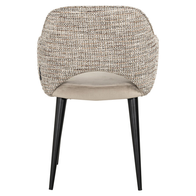 Eetkamerstoel Giovanna trendy nature / khaki velvet fire retardant